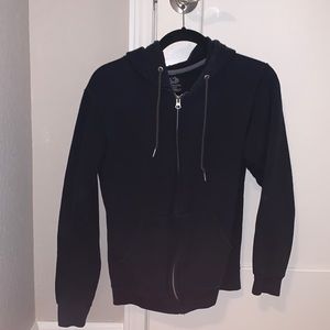 Used Black Zip Up Hoodie